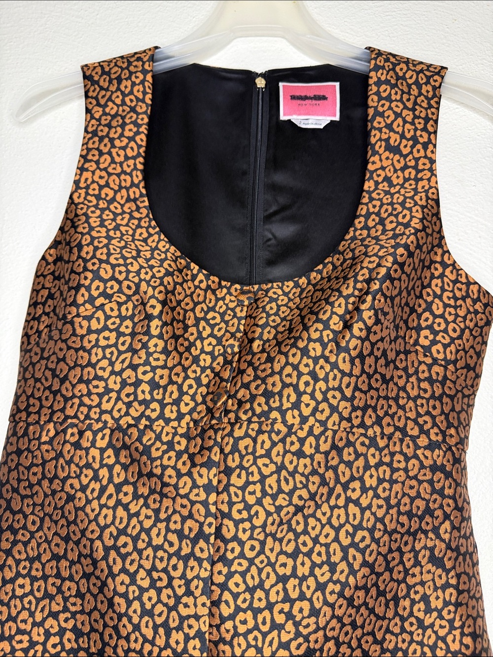 kate spade Black and copper Leopard-Print  knee length Dress - Picture 3 of 12